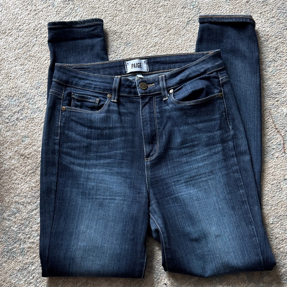 PAIGE Women's Deep Indigo Skinny Jeans